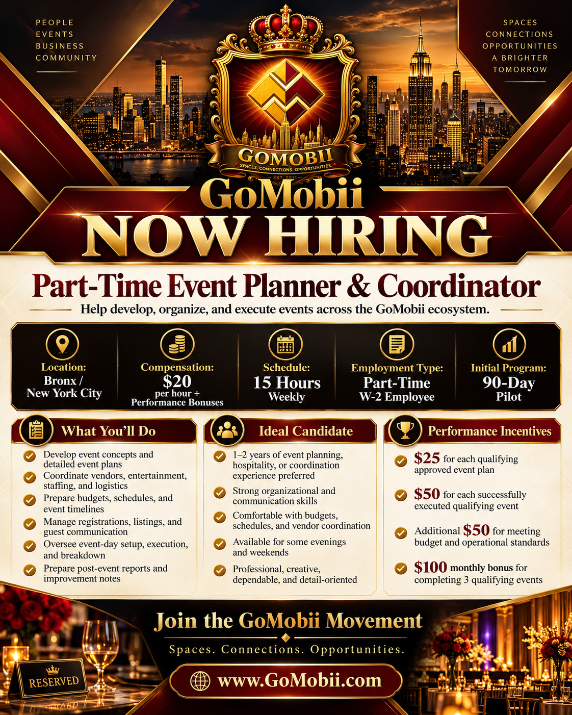 Part-Time Event Planner & Coordinator